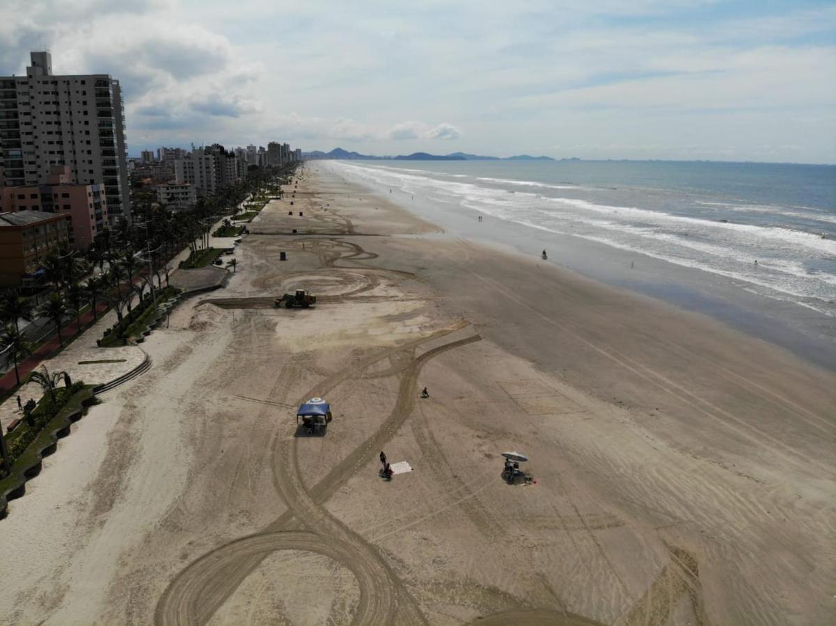 Apto Pe Na Areia Ar Condicionado Internet Estacionamento Portaria 24H Apartman Praia Grande  Kültér fotó